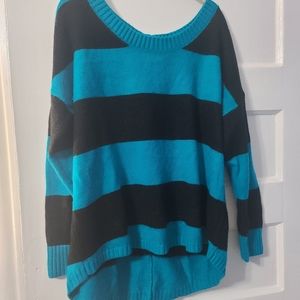 AGB blue and black striped large sweater